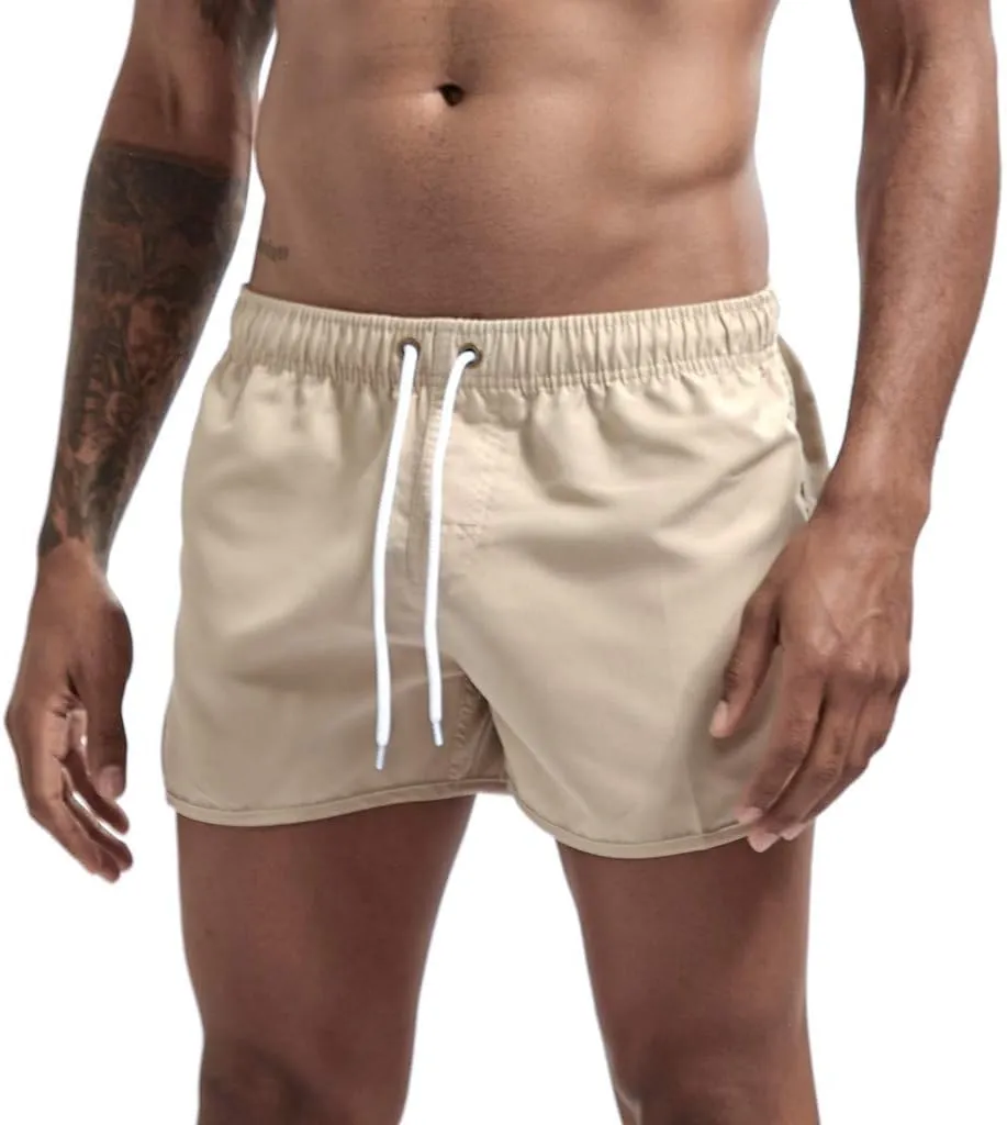 Mens Swim Trunks Shorts Casual Lightweight Drawstring Short Swim Trunks for Men Bathing Suit Boardshorts Mens Boys
