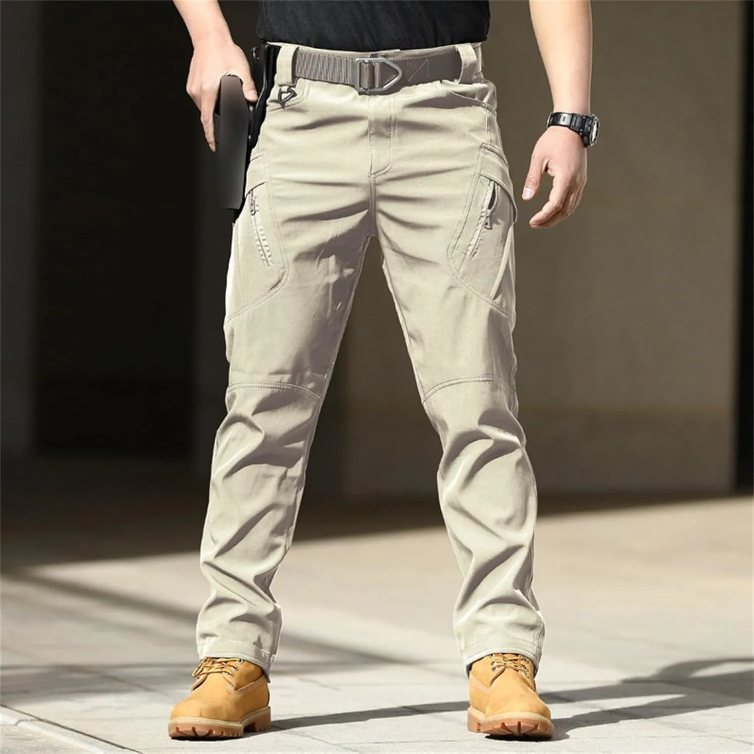 Men's Tactical Cargo Pants XS-4XL Water Resistant Lightweight Hiking Trousers Outdoor Work Pants with Multi Pockets(No Belt)