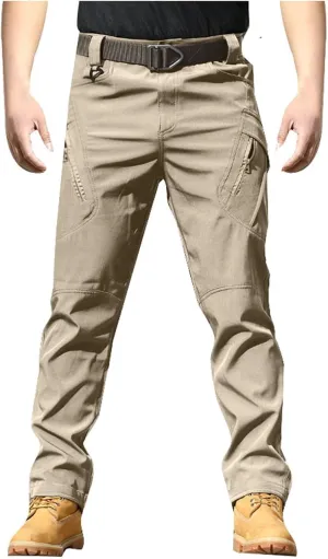 Men's Tactical Cargo Pants XS-4XL Water Resistant Lightweight Hiking Trousers Outdoor Work Pants with Multi Pockets(No Belt)