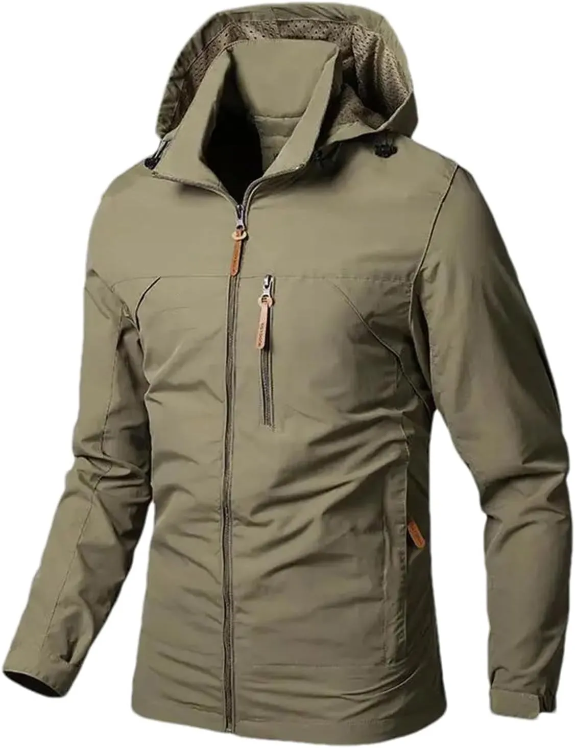 Mens Tactical Jacket Windbreaker Waterproof Jackets Casual Mountain Hooded Coat Lightweight Soft Shell Outerwear