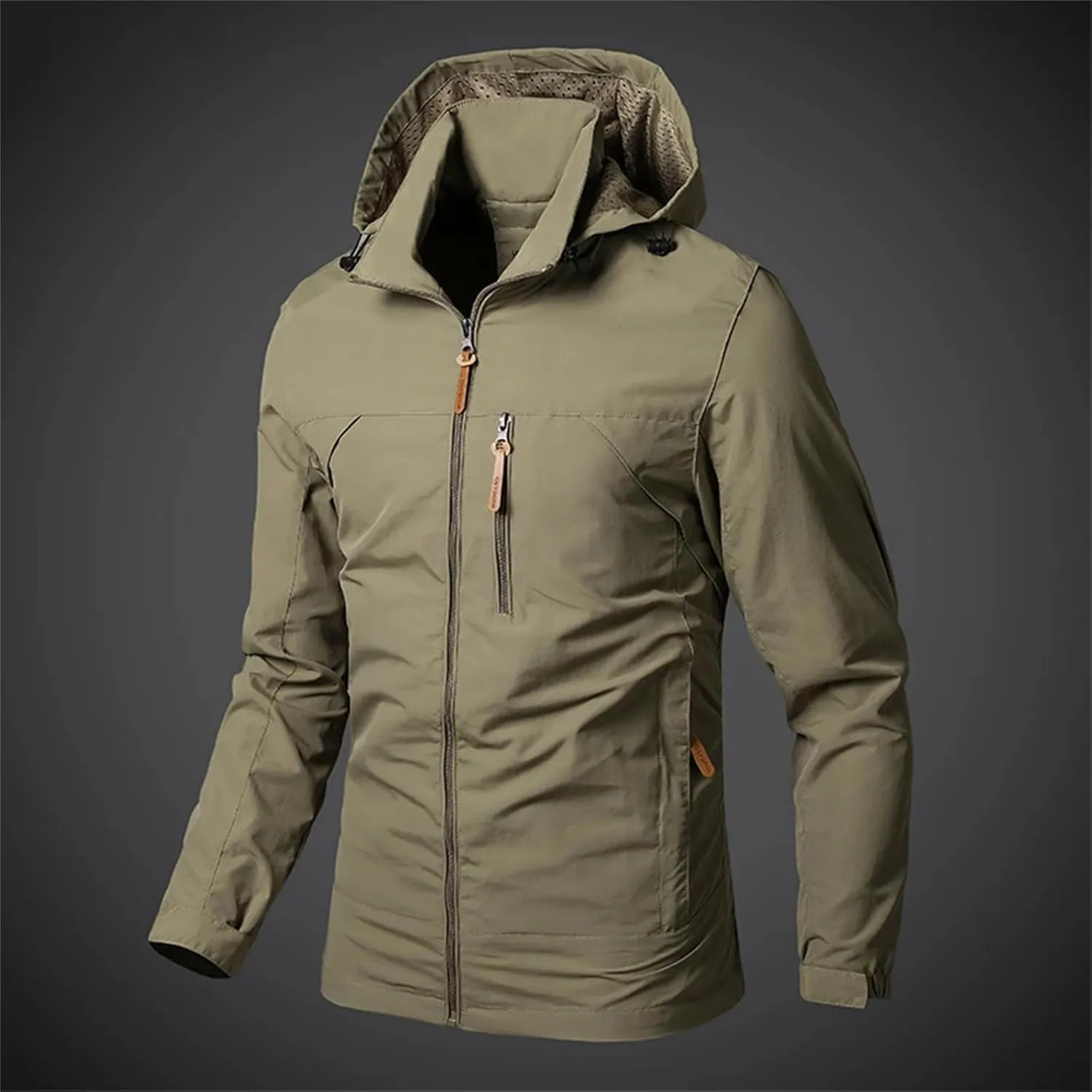 Mens Tactical Jacket Windbreaker Waterproof Jackets Casual Mountain Hooded Coat Lightweight Soft Shell Outerwear