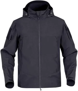 Men's Waterproof Jacket Softshell Hiking Windbreaker Jackets Hooded Fleece Rain Coats Multi-Pockets Outdoor Fishing
