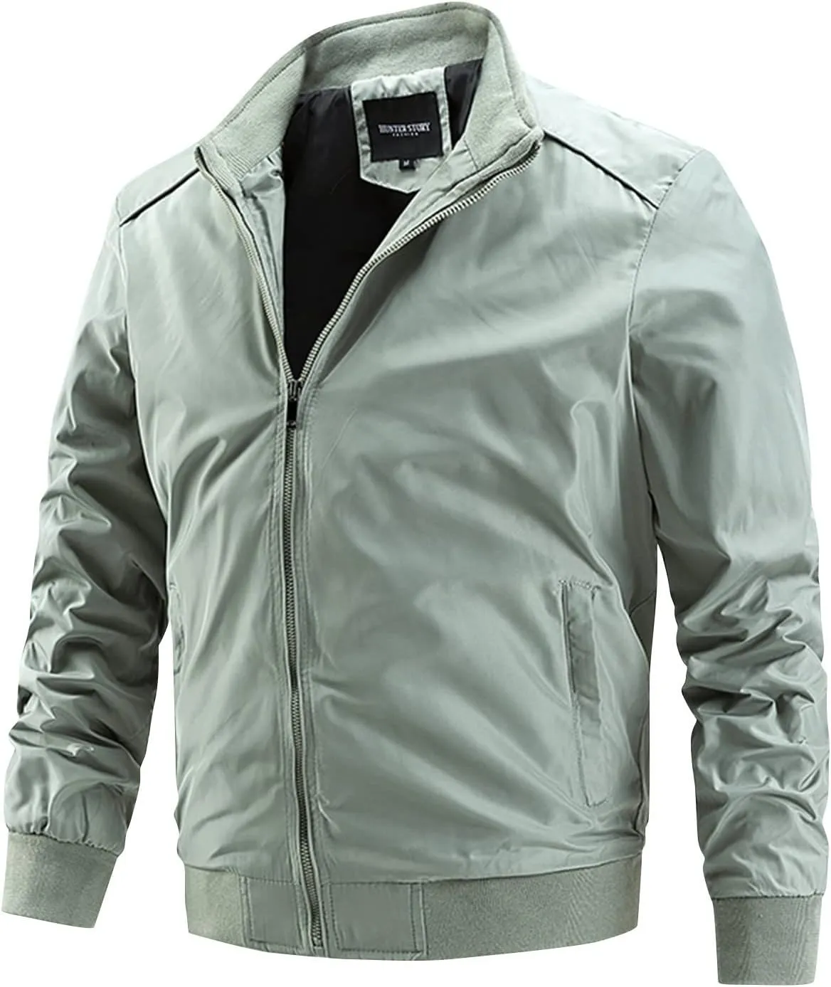 Men's Windbreaker Jacket Big and Tall Lightweight Stylish Reversible Jackets Casual Full Zip Up Work Dress Business, XL-5XL