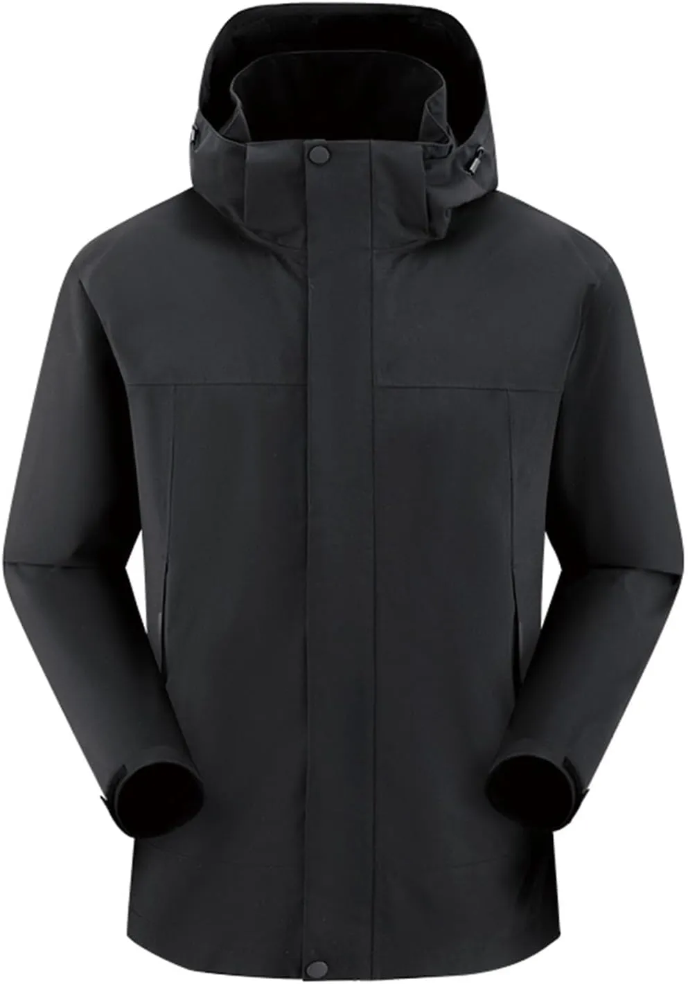 Men's Windbreakers Lightweight Jacket Fleece Lined Hooded Mens Jackets Casual Stylish Hiking Windbreaker Solid Jacket