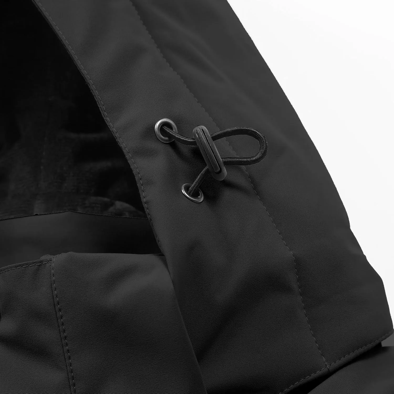 Mens Windbreakers Windproof and Waterproof Adjustable Hooded Jacket Solid Color Casual Punch Outdoor Hiking Jacket