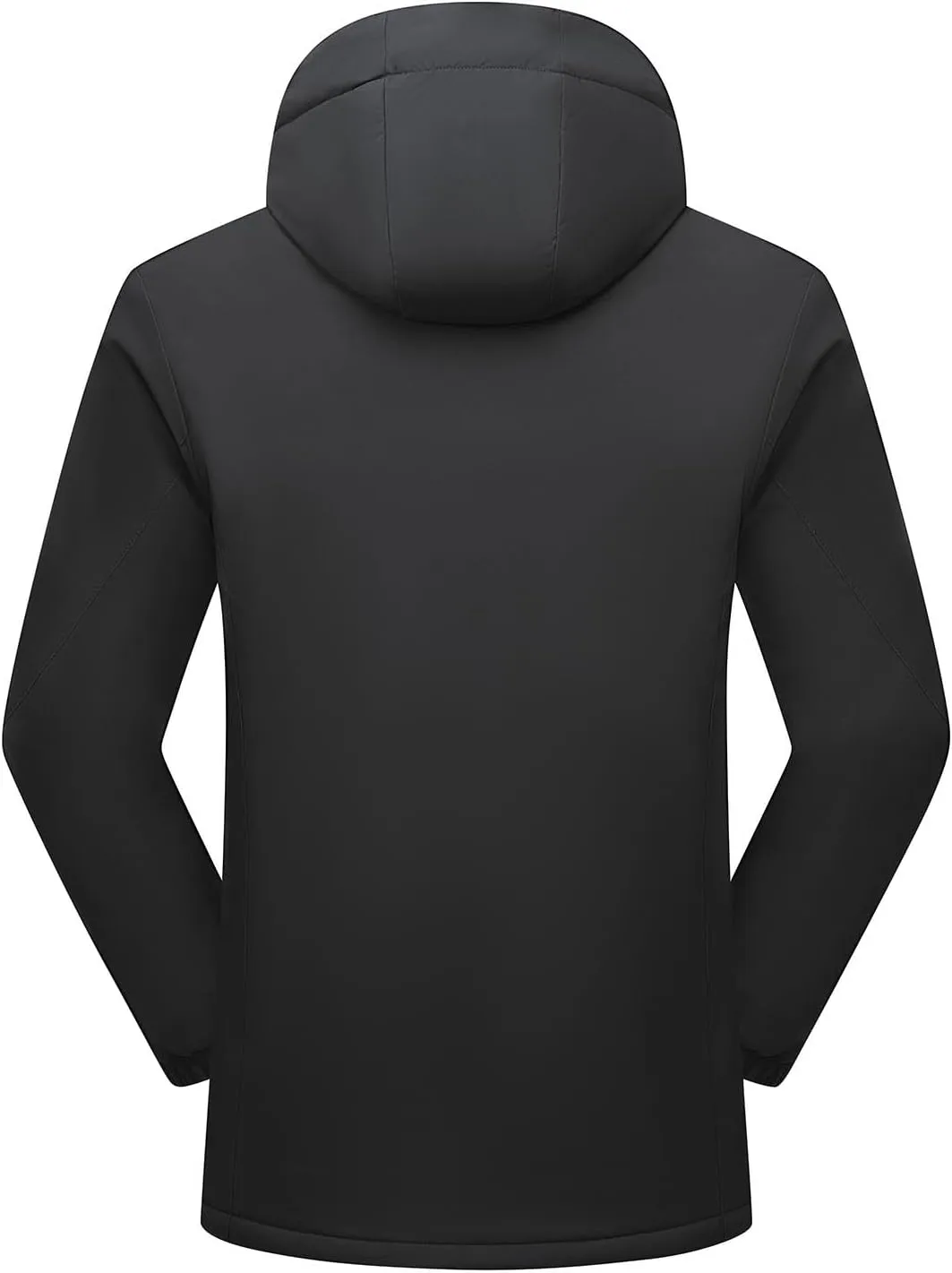 Mens Windbreakers Windproof and Waterproof Adjustable Hooded Jacket Solid Color Casual Punch Outdoor Hiking Jacket