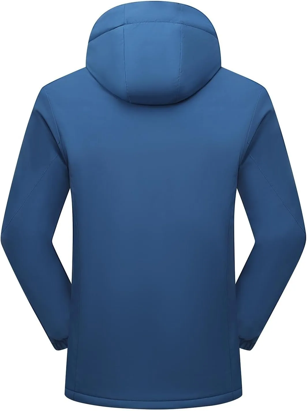 Mens Windbreakers Windproof and Waterproof Adjustable Hooded Jacket Solid Color Casual Punch Outdoor Hiking Jacket