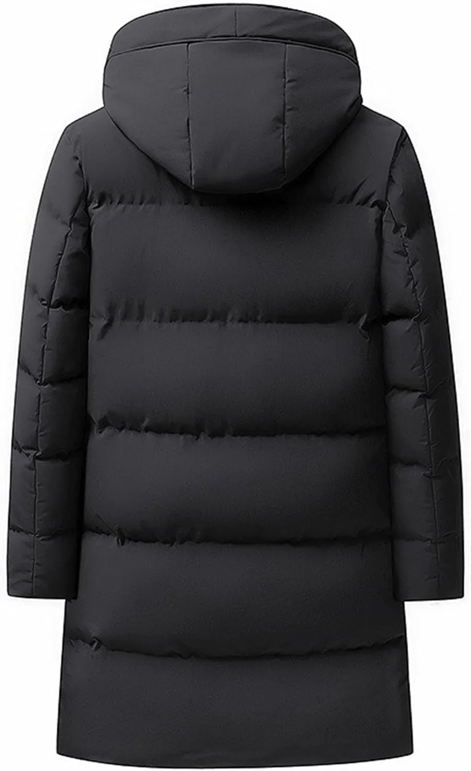 Mens Winter Coats Long Thicken Warm Parka Jacket Hooded Puffer Jackets Lightweight Windproof Padded Coat Outerwear