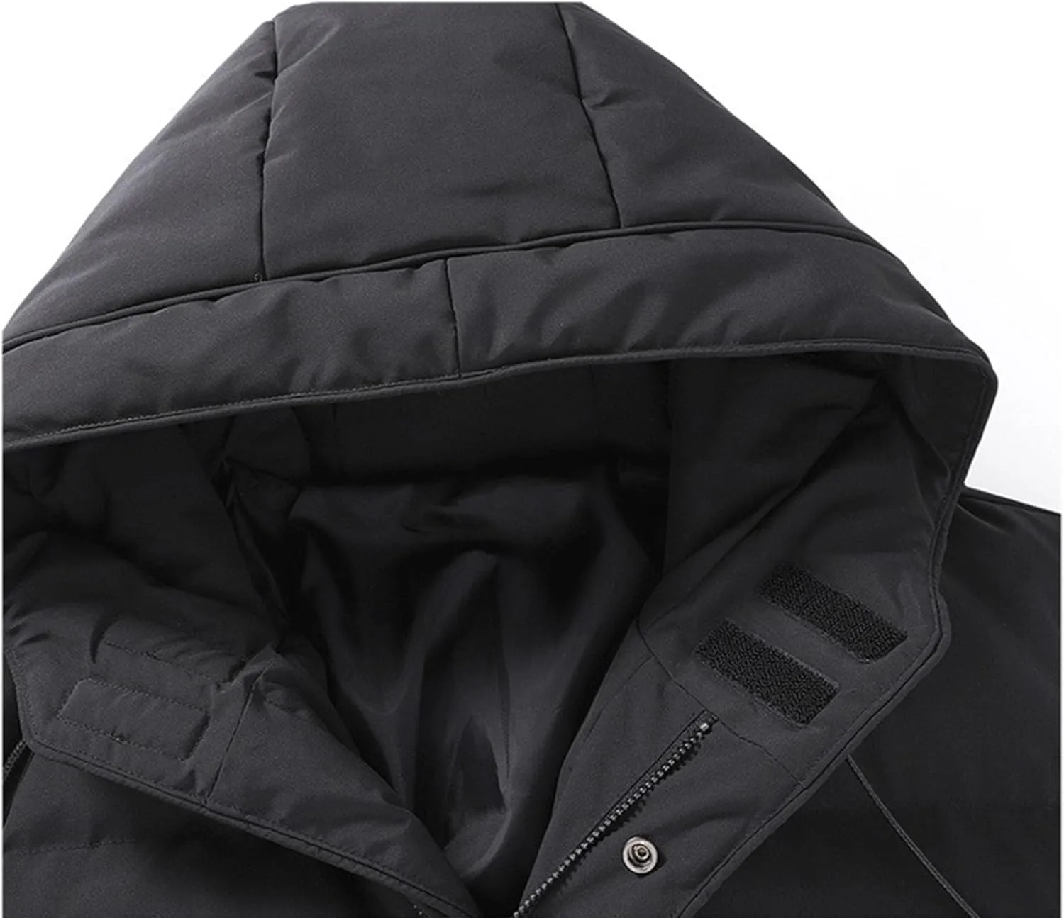 Mens Winter Coats Long Thicken Warm Parka Jacket Hooded Puffer Jackets Lightweight Windproof Padded Coat Outerwear