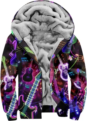 Men'S Winter Coats Personalized Printing Zipper Thick Cotton Suit Warm Windbreaker Jackets Heated Casual Hoodie
