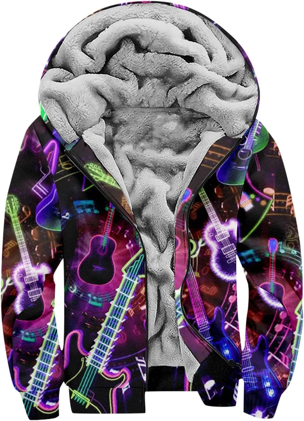 Men'S Winter Coats Personalized Printing Zipper Thick Cotton Suit Warm Windbreaker Jackets Heated Casual Hoodie