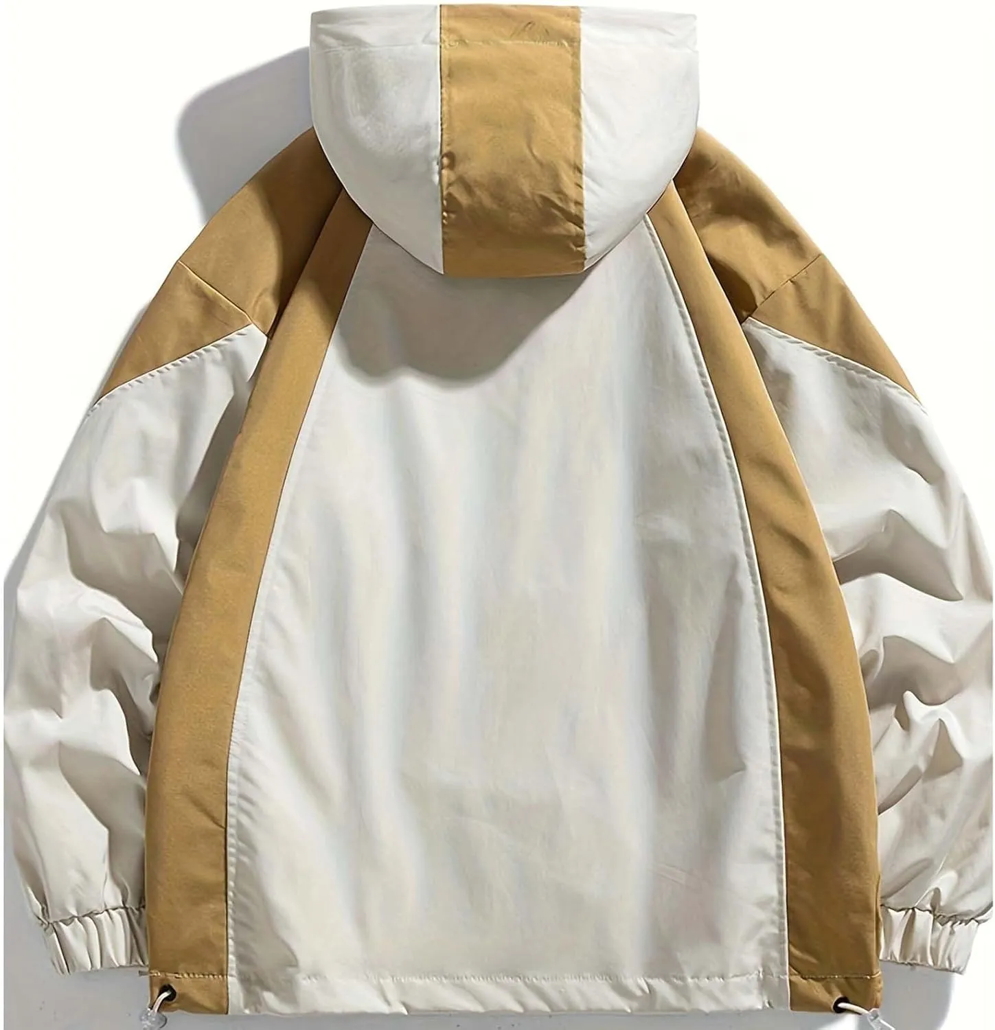 Men's Winter Coats Sherpa Lined Hooded Soft Shell Jacket Color Block Fashion Mountain Climbing Running Jackets Outwear