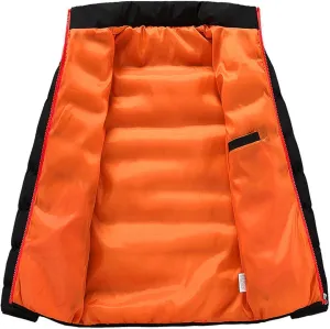 Mens Winter Puffer Jackets Lightweight Warm Down Coat Full Zip Jacket Quilted Insulated Outerwear Warm Puffy Jackets