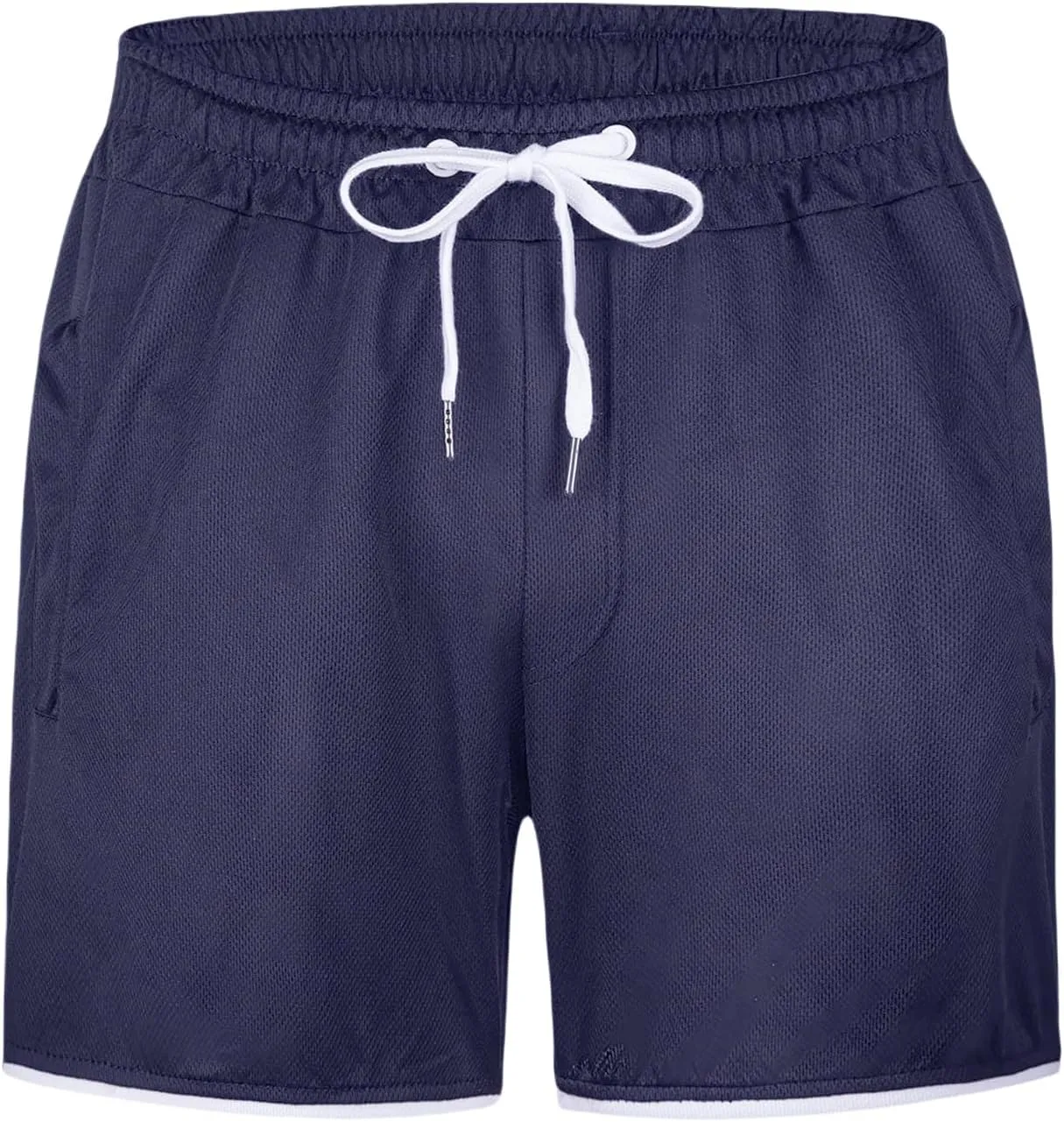 Men's Workout Running Shorts Lightweight Quick Dry Gym Shorts Summer Drawstring Stretch Pants for Daily Beach Jogging