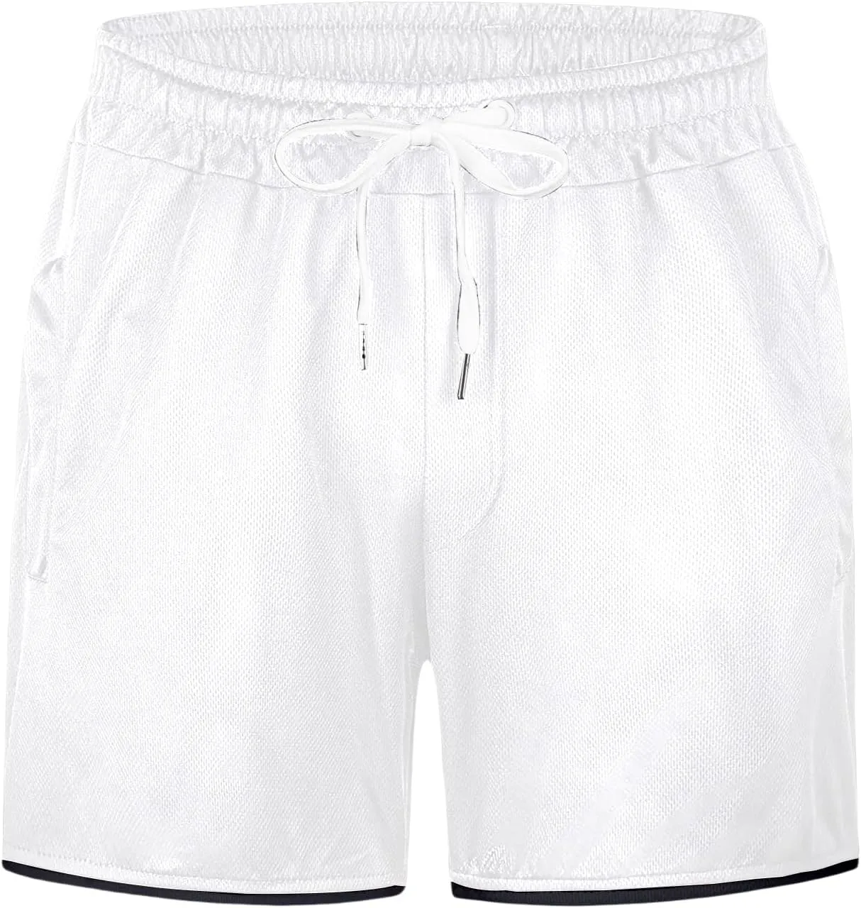 Men's Workout Running Shorts Lightweight Quick Dry Gym Shorts Summer Drawstring Stretch Pants for Daily Beach Jogging