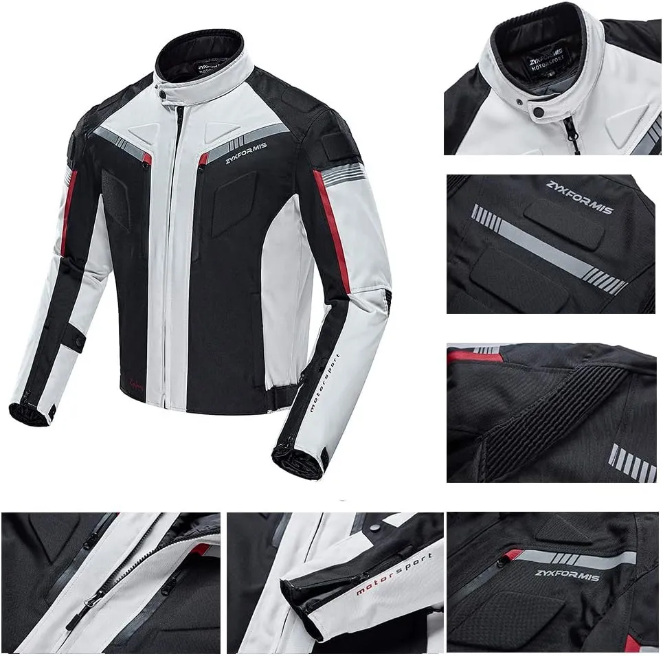 Motorcycle Jacket Motorbike Biker Waterproof Jackets Windproof Full Body Protective Gear Armoured Summer Winter for Men