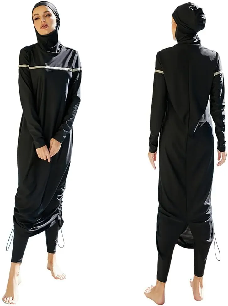 Muslim Swimsuits for Women Modest Islamic Arabic Swimwear Burkini Full Cover Hijab Top Pants Swimming Cap Bathing Suits