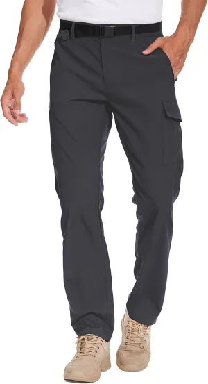 NATUVENIX Hiking Pants for Men, Lightweight Mens Travel Pants Quick Dry Fishing Pants Men Water Resistant Outdoor Pants Work