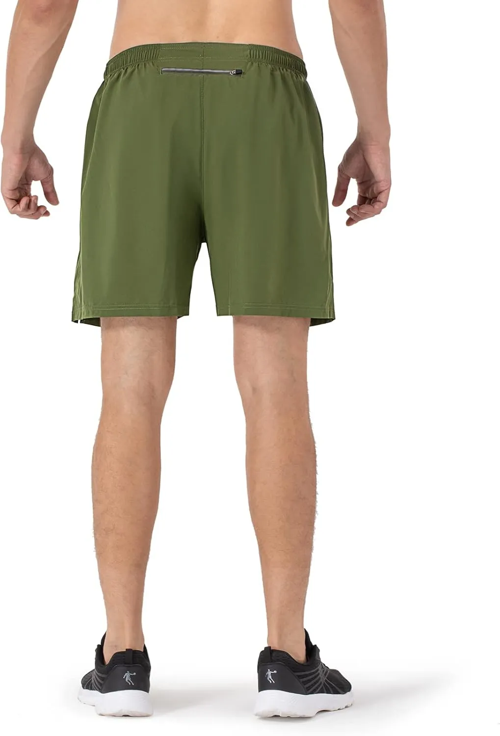 NAVISKIN Men's 5 inch Running Shorts Lightweight Quick Dry Workout Shorts Zipper Pocket