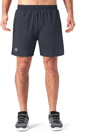 NAVISKIN Men's 5 inch Running Shorts Lightweight Quick Dry Workout Shorts Zipper Pocket