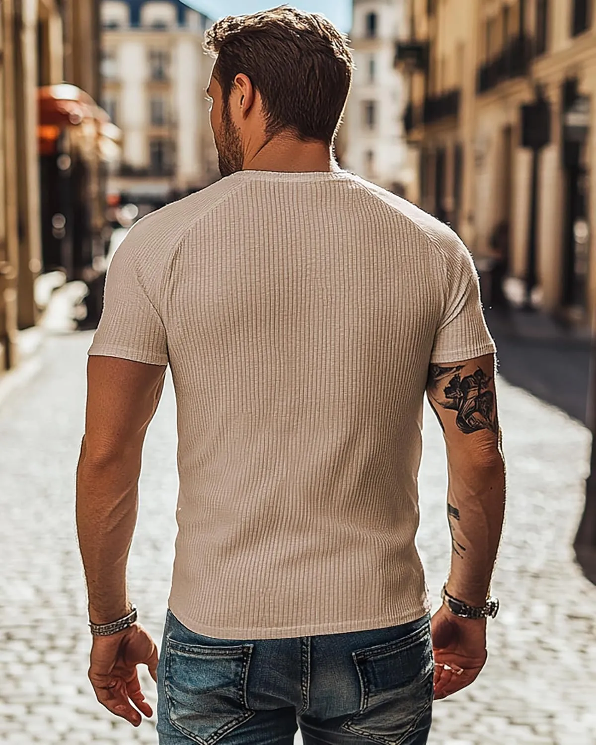 Neer 3 Pack Men's Big and Tall T Shirts Henley V Neck Short Sleeves Ribbed Slim Fit Muscle Gym Tops 2025 Summer Basic Tee