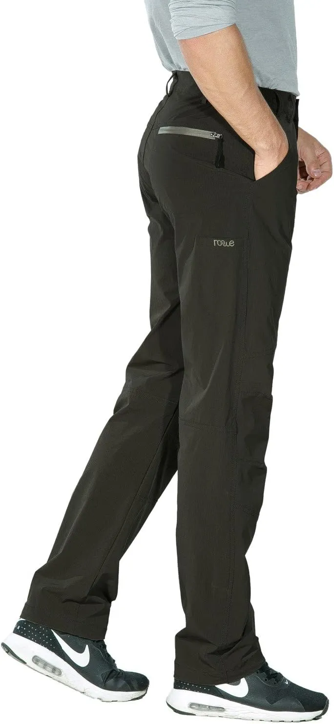 Nonwe Men's Outdoor Quick Dry Water-Resistant Hiking Pants with Drawstring Hem