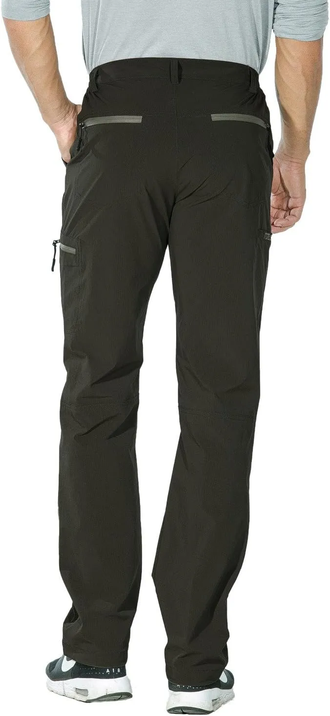 Nonwe Men's Outdoor Quick Dry Water-Resistant Hiking Pants with Drawstring Hem
