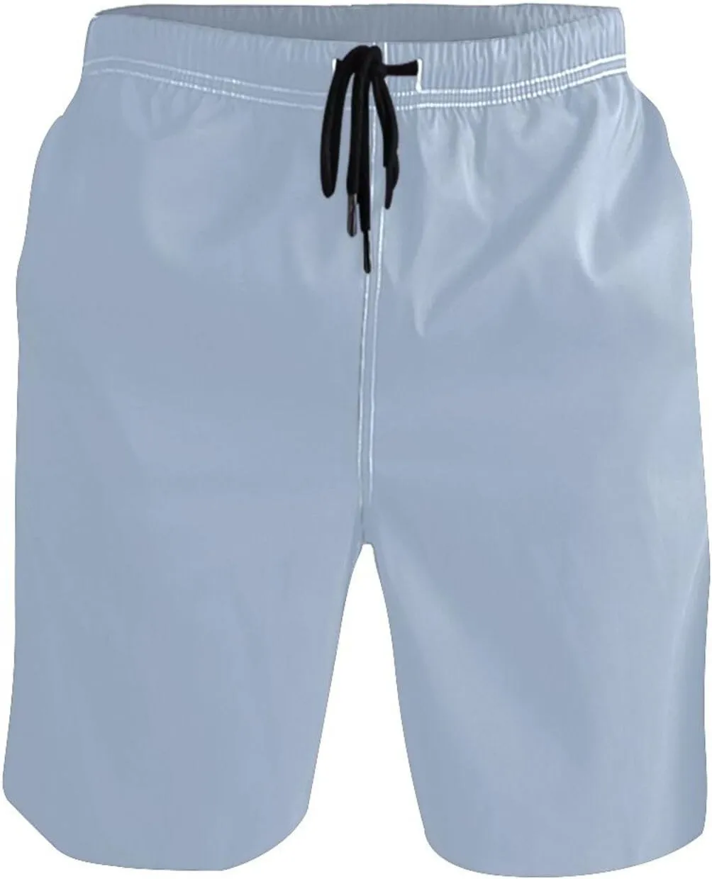 ODAWA Light Steel Blue Swimming Shorts for Men Quick Dry Men Board Shorts with Mesh Liner