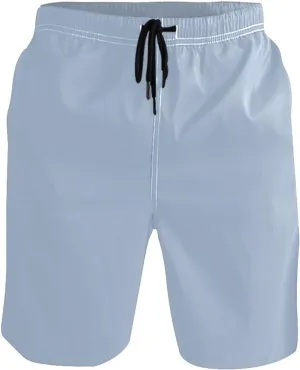 ODAWA Light Steel Blue Swimming Shorts for Men Quick Dry Men Board Shorts with Mesh Liner