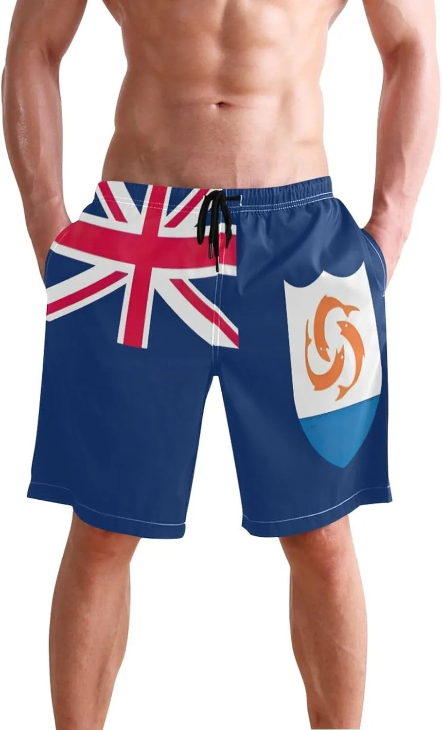 ODAWA Tennessee State Flag Swimming Shorts for Men Quick Dry Mens Beach Shorts with Mesh Liner
