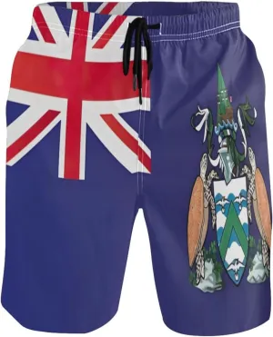 ODAWA Tennessee State Flag Swimming Shorts for Men Quick Dry Mens Beach Shorts with Mesh Liner