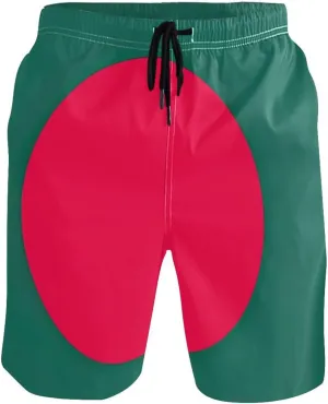 ODAWA Tennessee State Flag Swimming Shorts for Men Quick Dry Mens Beach Shorts with Mesh Liner
