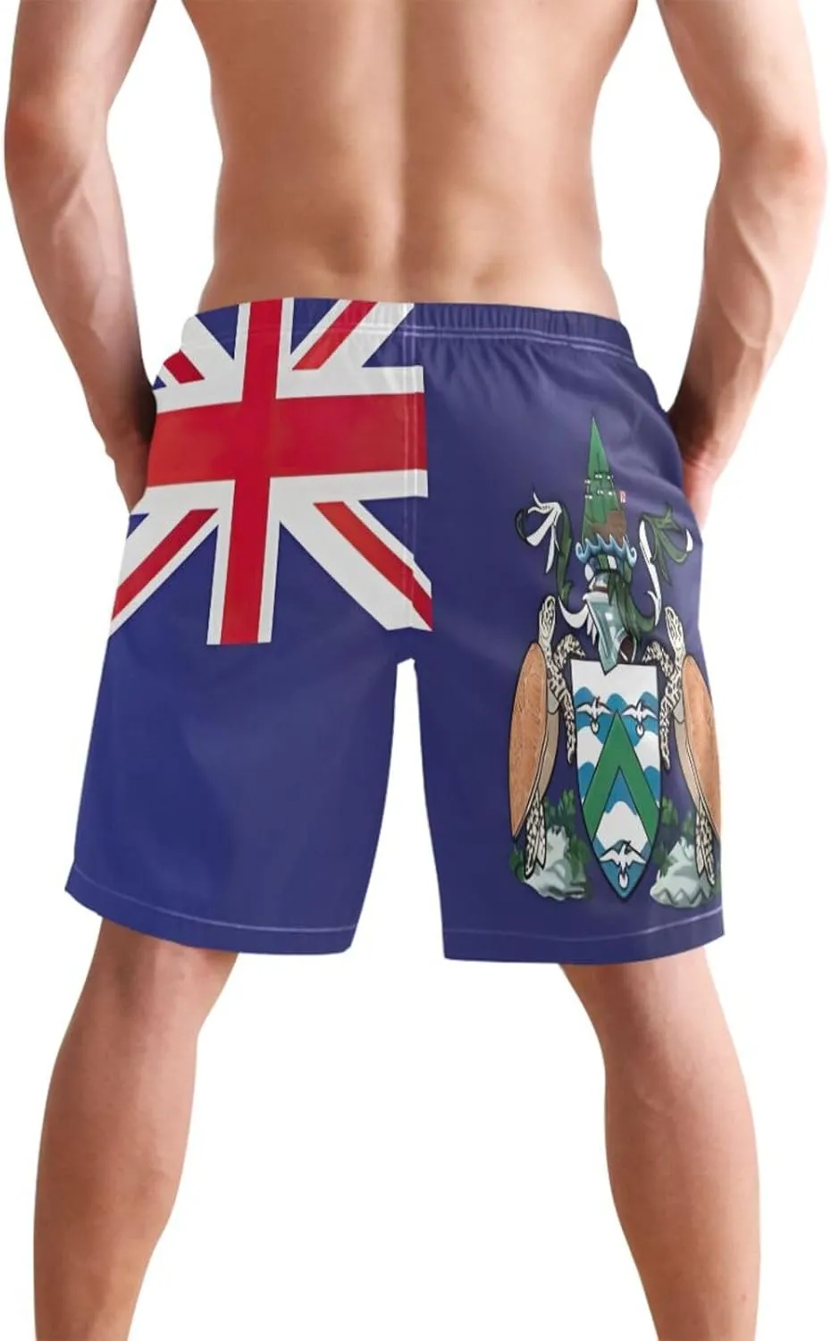 ODAWA Tennessee State Flag Swimming Shorts for Men Quick Dry Mens Beach Shorts with Mesh Liner