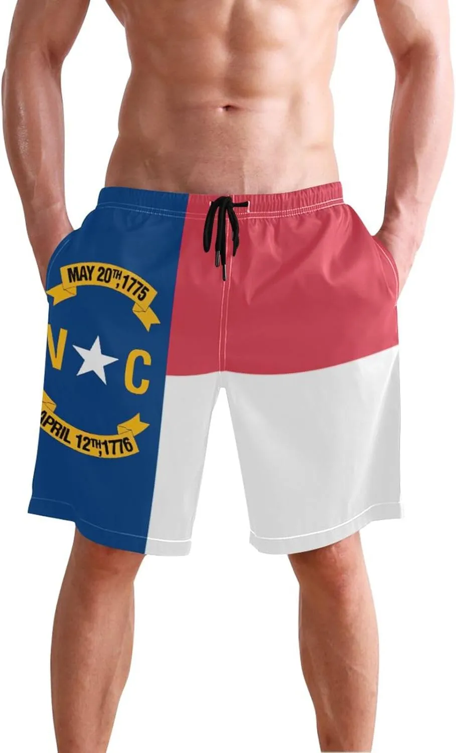 ODAWA Tennessee State Flag Swimming Shorts for Men Quick Dry Mens Beach Shorts with Mesh Liner