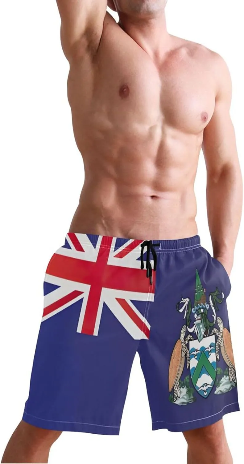ODAWA Tennessee State Flag Swimming Shorts for Men Quick Dry Mens Beach Shorts with Mesh Liner
