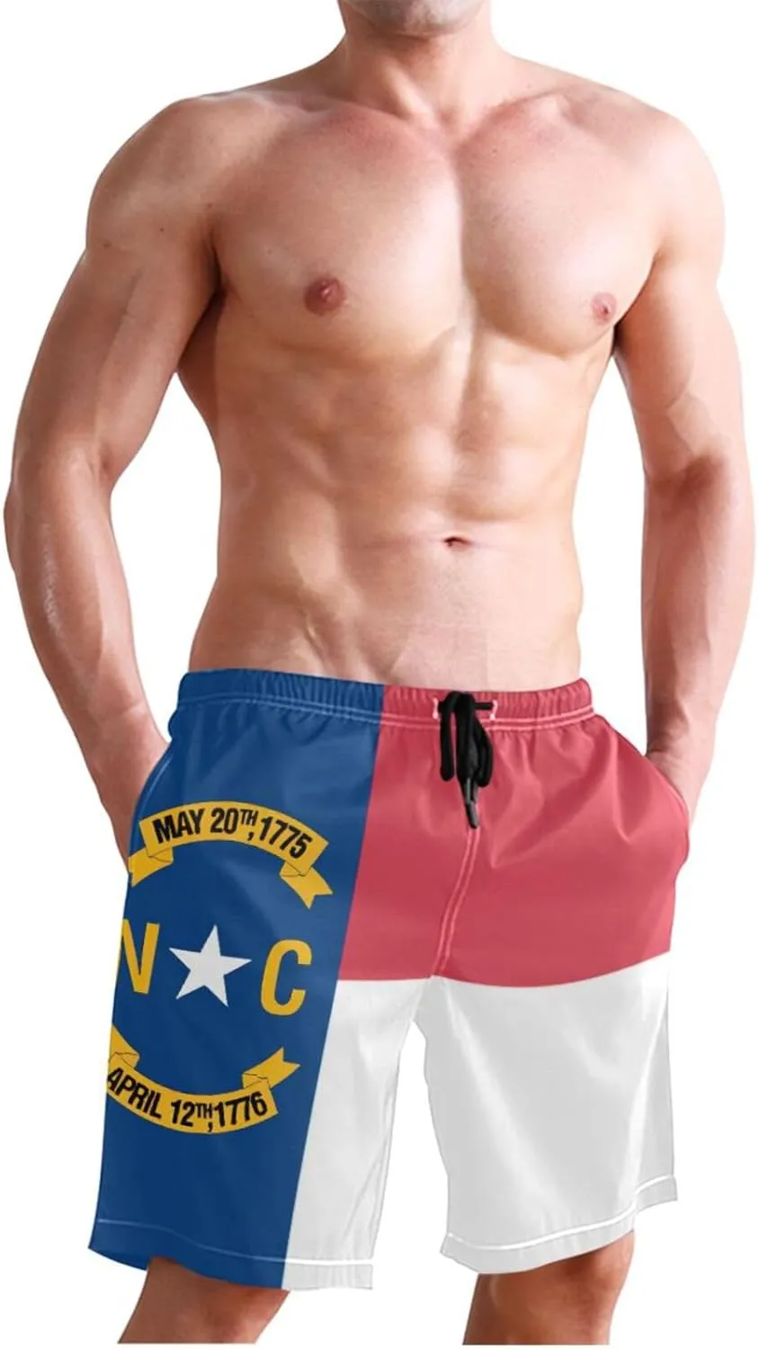 ODAWA Tennessee State Flag Swimming Shorts for Men Quick Dry Mens Beach Shorts with Mesh Liner