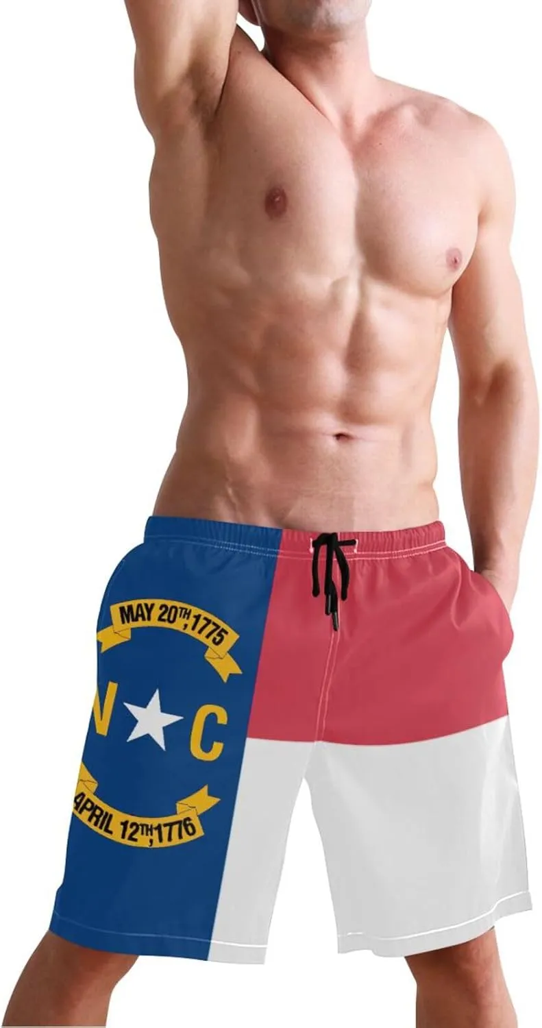 ODAWA Tennessee State Flag Swimming Shorts for Men Quick Dry Mens Beach Shorts with Mesh Liner