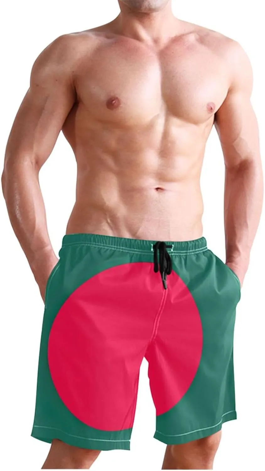 ODAWA Tennessee State Flag Swimming Shorts for Men Quick Dry Mens Beach Shorts with Mesh Liner