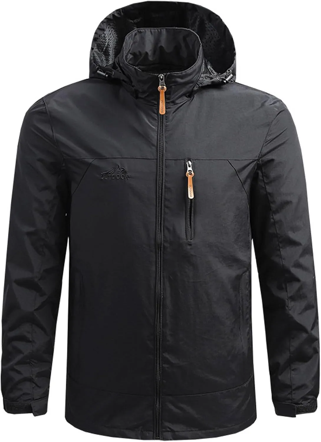 Outdoor Jacket for Men Long Sleeve Quick Dry Lightweight Shirts Zipper Hiking Fishing Running Hoodies