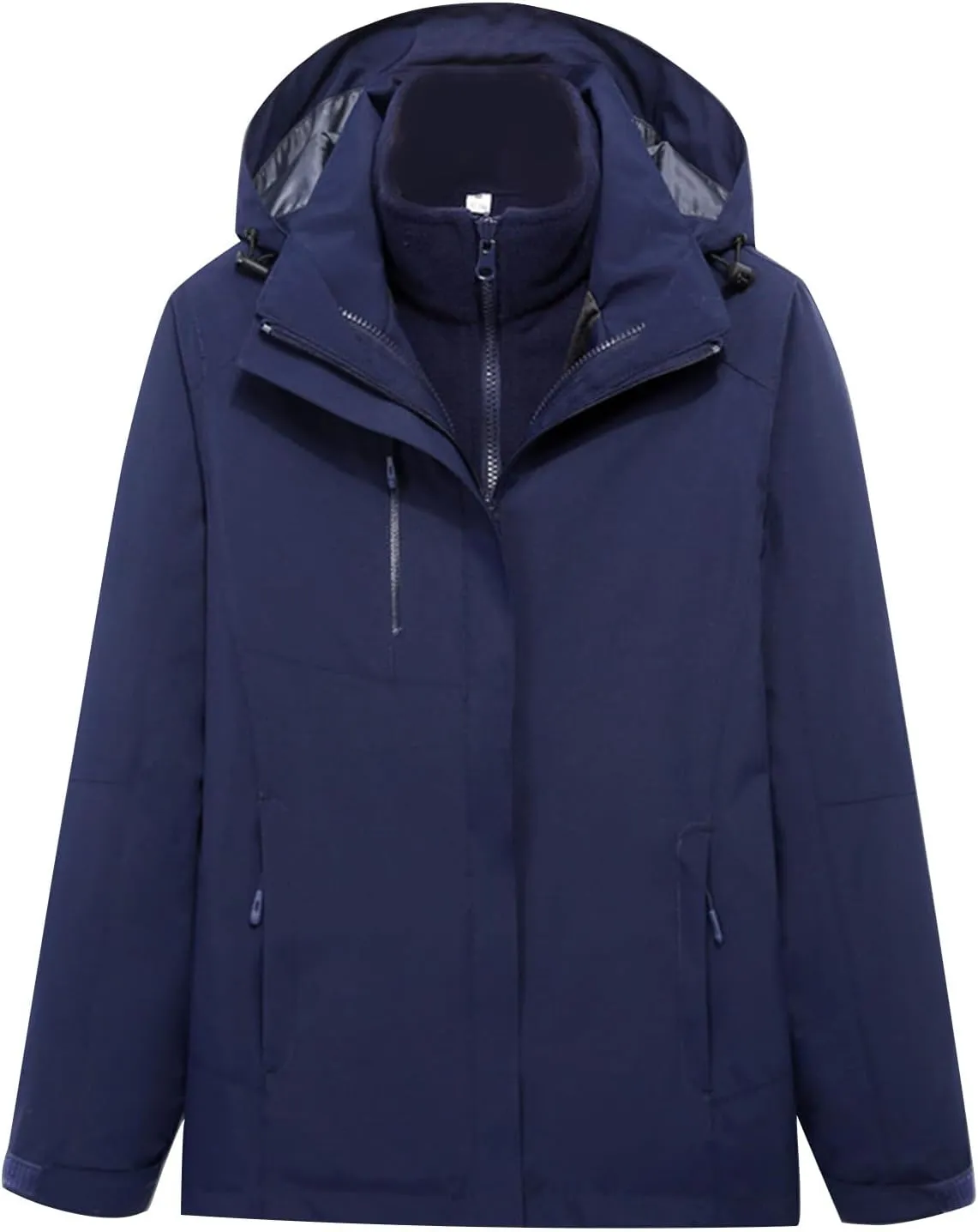 Outdoor Rain Jacket for Women Lightweight Waterproof Raincoat with Hood Cycling Bike Jacket Warm Windbreakers