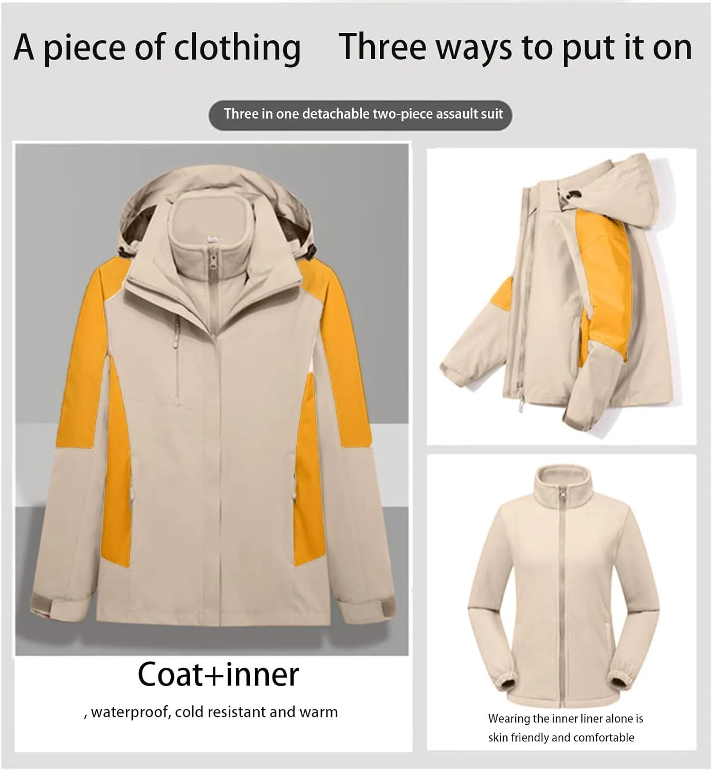 Outdoor Rain Jacket for Women Lightweight Waterproof Raincoat with Hood Cycling Bike Jacket Warm Windbreakers