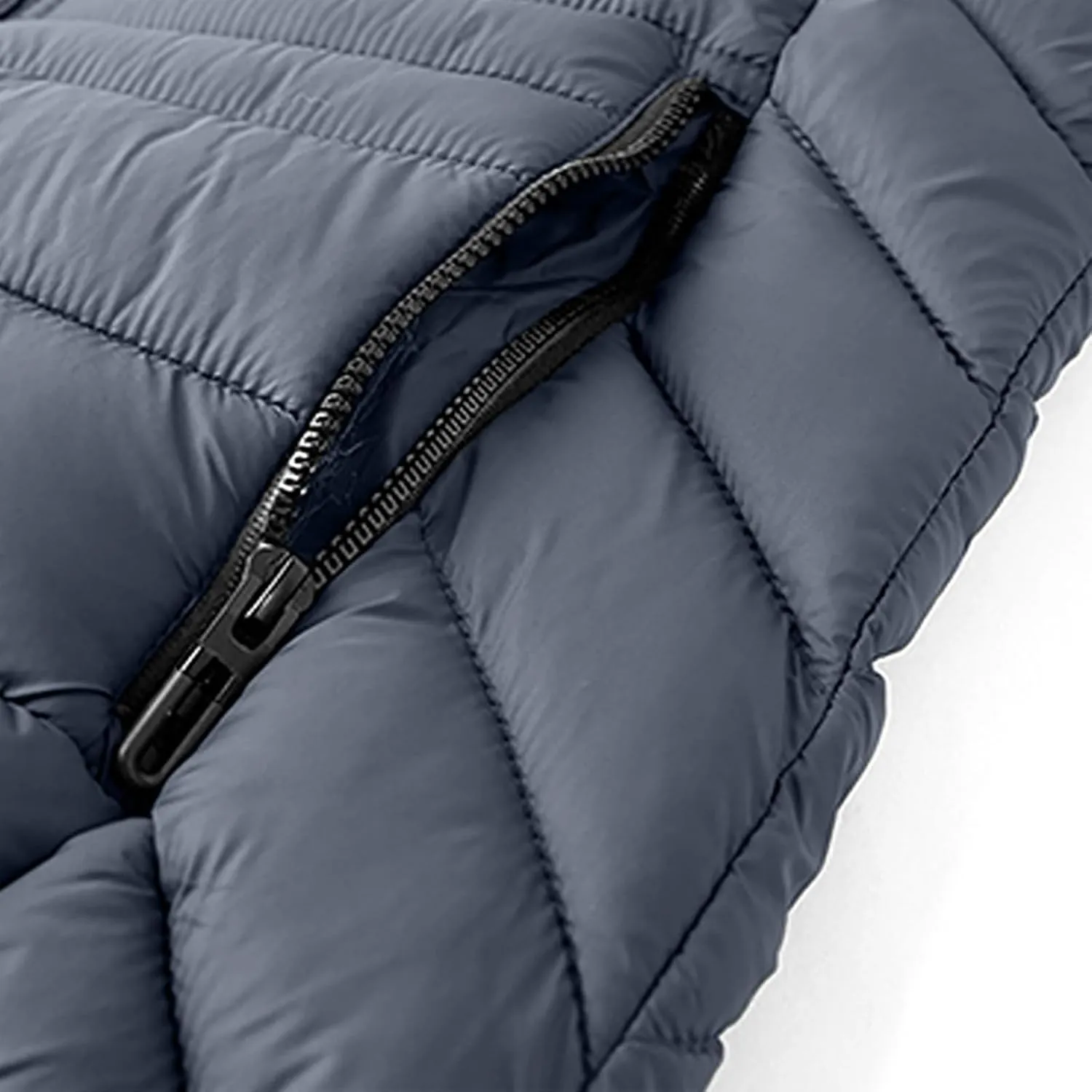 Packable Puffer Jacket Men with Hood, Lightweight Winter Warm Puffy Jackets, Plus Size Thermal Down Coat Outerwear