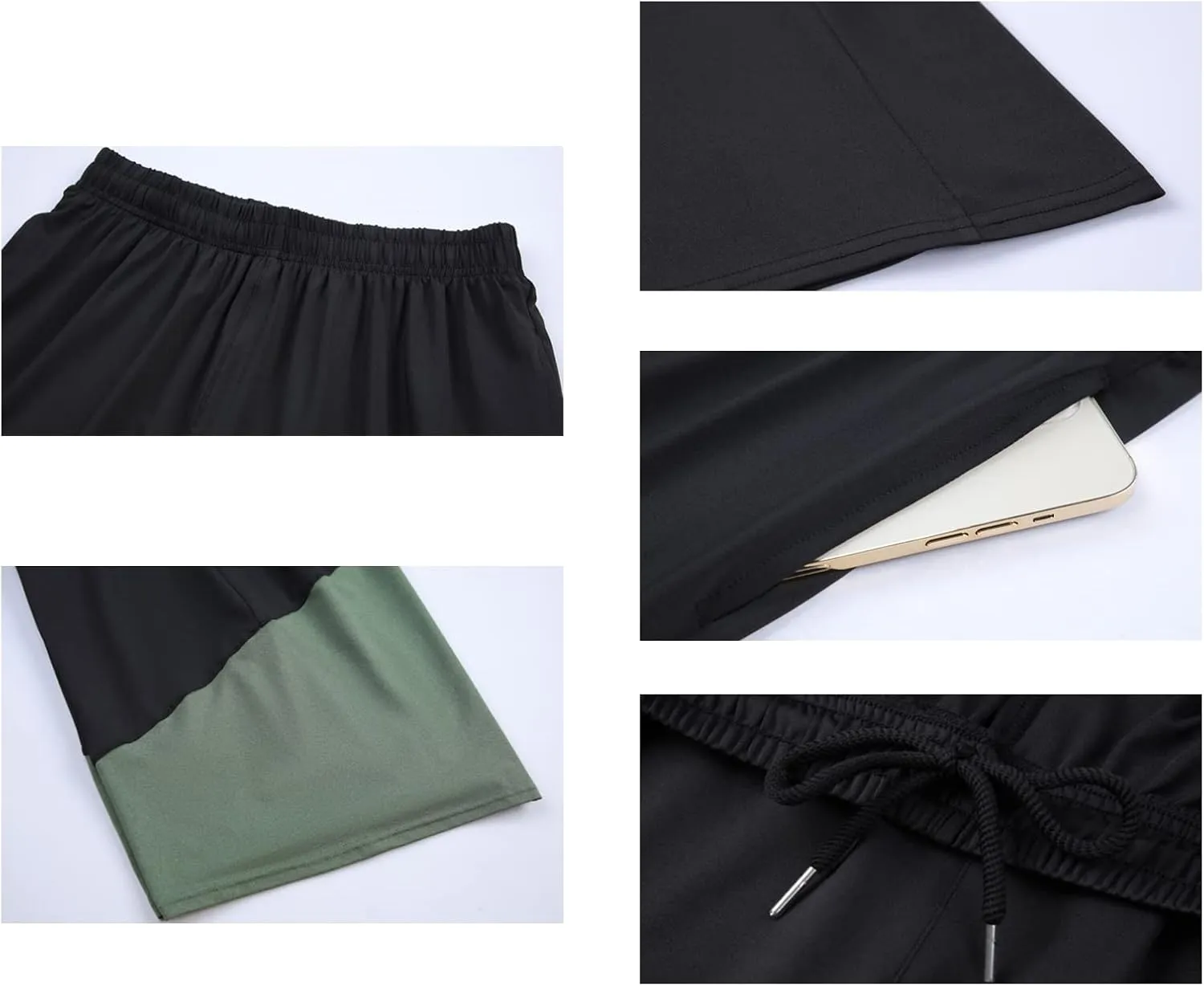 PICKLION Men's Workout Shorts Quick Dry Athletic Basketball Running Shorts Summer Beach Pants