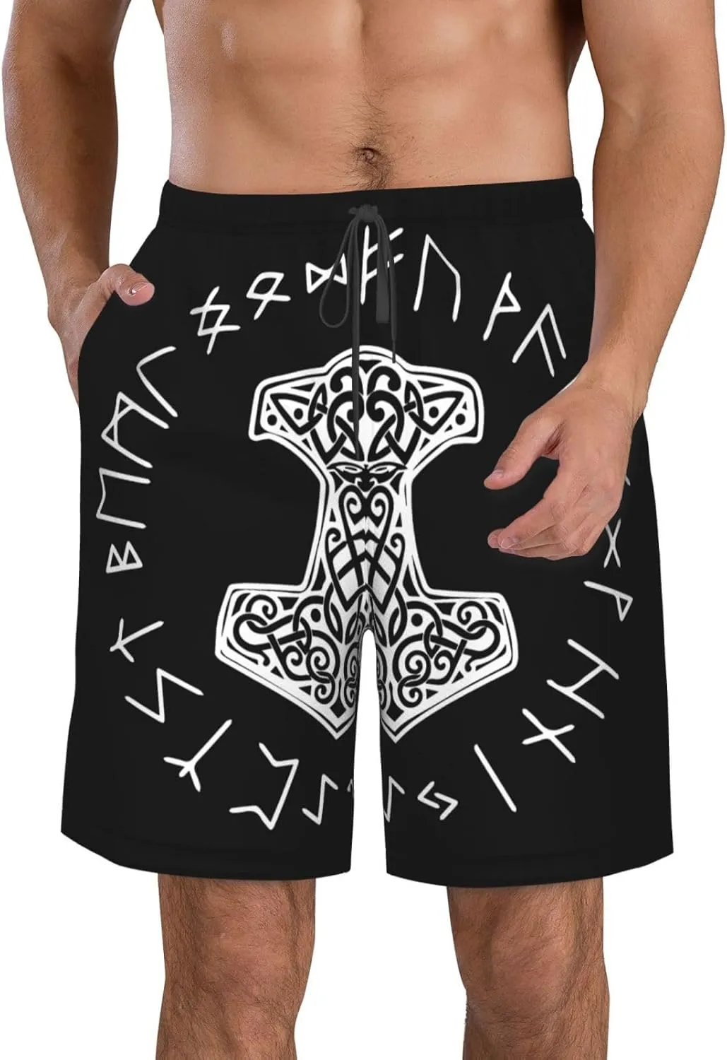 Pineapple Men'S Swim Shorts Beach Trunks Quick Dry Hawaiian Swimming Shorts with Pockets