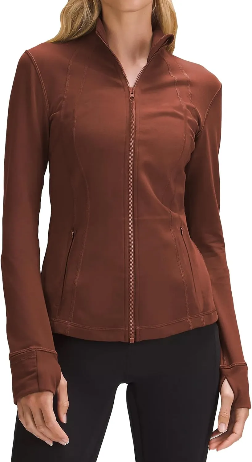 PINSPARK Women's Running Jacket Athletic Full Zip Lightweight Track Jackets Slim Fit Yoga Workout Tops
