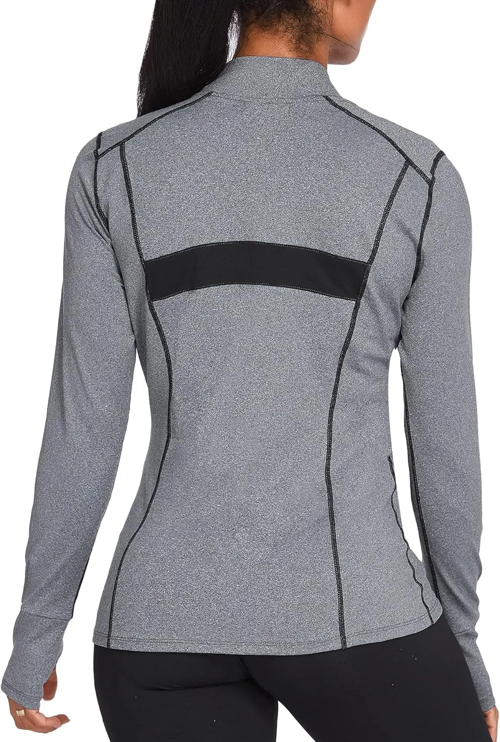 PINSPARK Women's Track Jackets Breathable Running Jacket Zip Up Sportswear Slim Fit Workout Tops