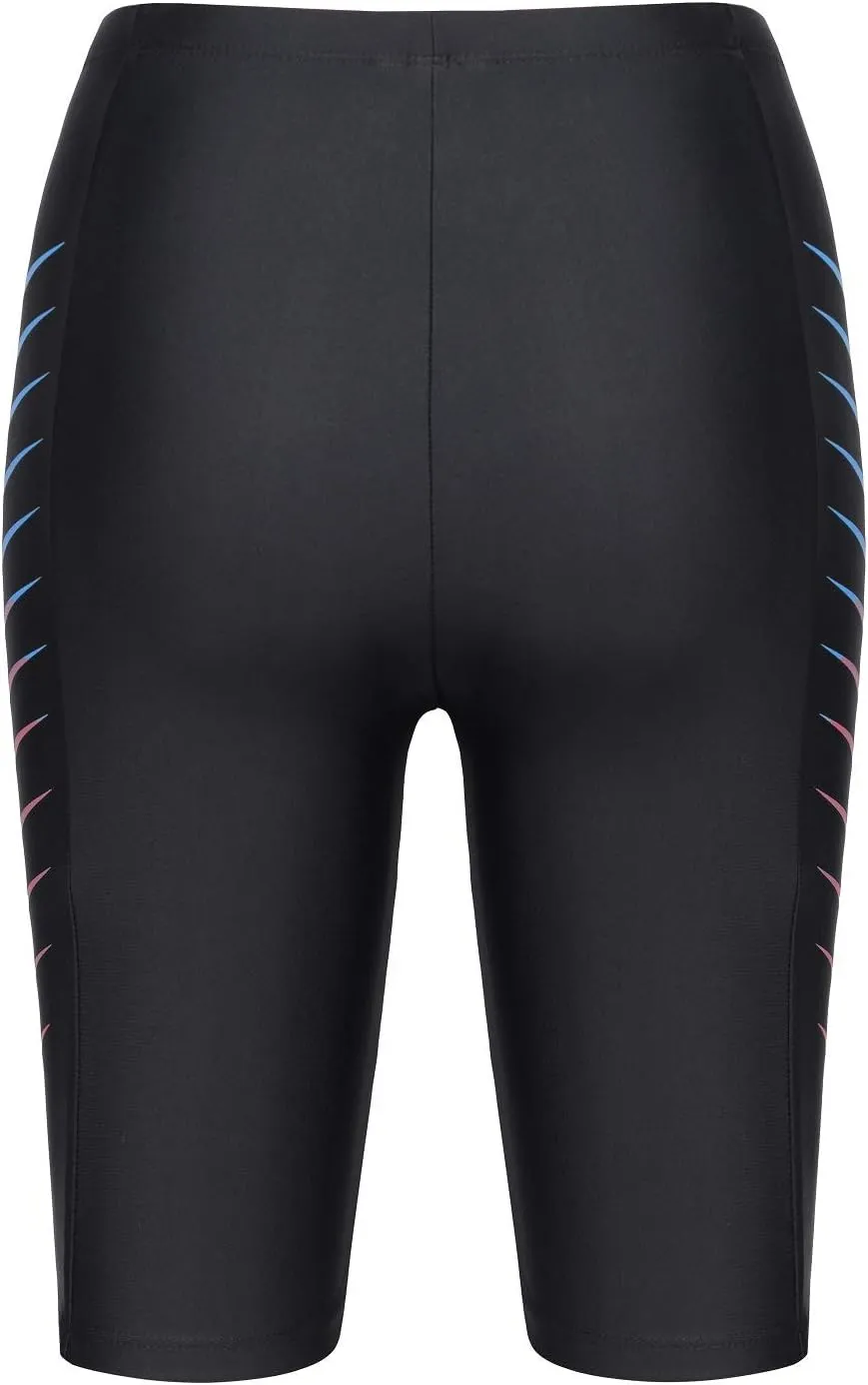 PIQIDIG Youth Boys Swim Jammers Solid Swimsuit Quick Dry Athletic Swimming Shorts UPF 50  Sun Protection
