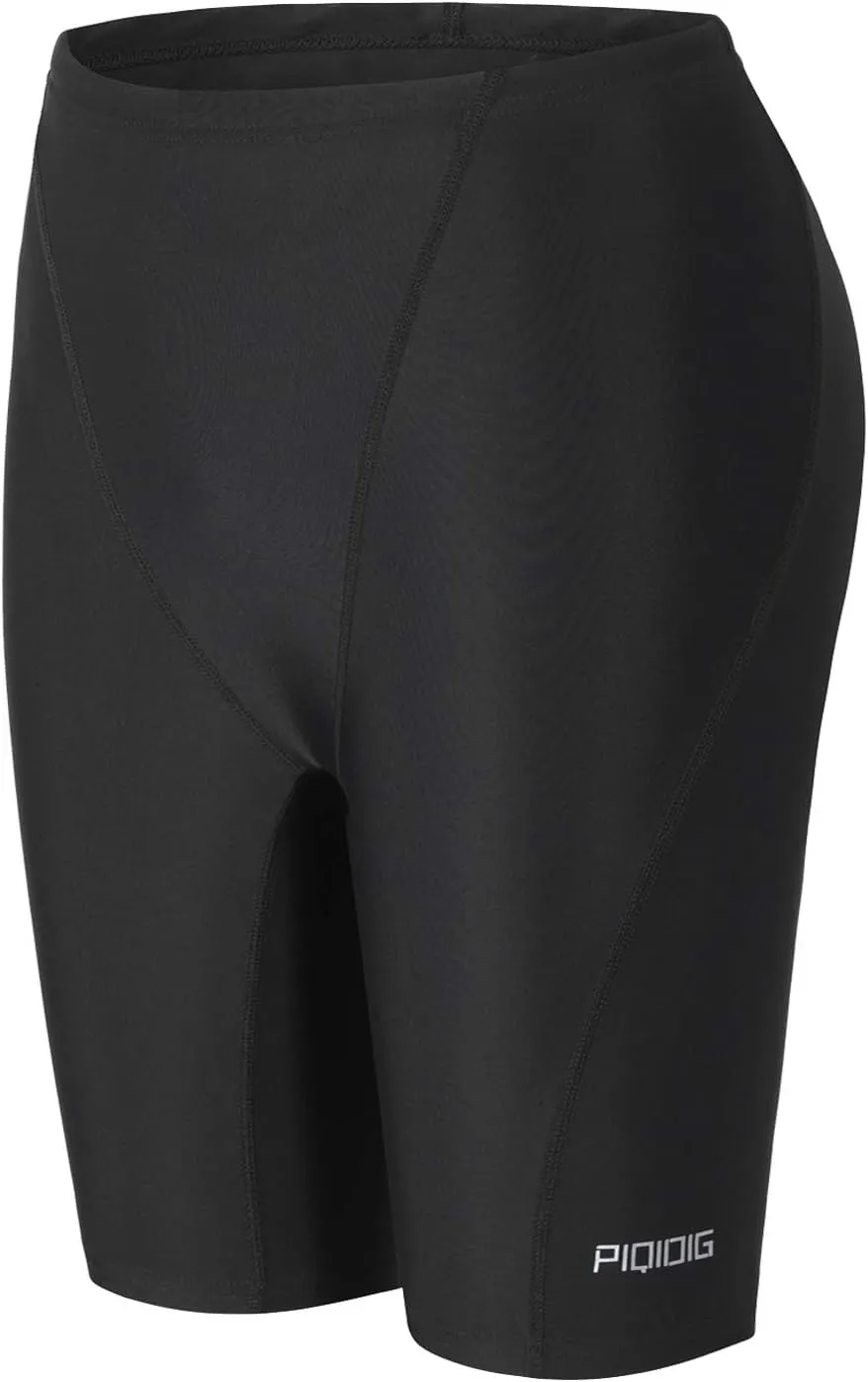 PIQIDIG Youth Boys Swim Jammers Solid Swimsuit Quick Dry Athletic Swimming Shorts UPF 50  Sun Protection