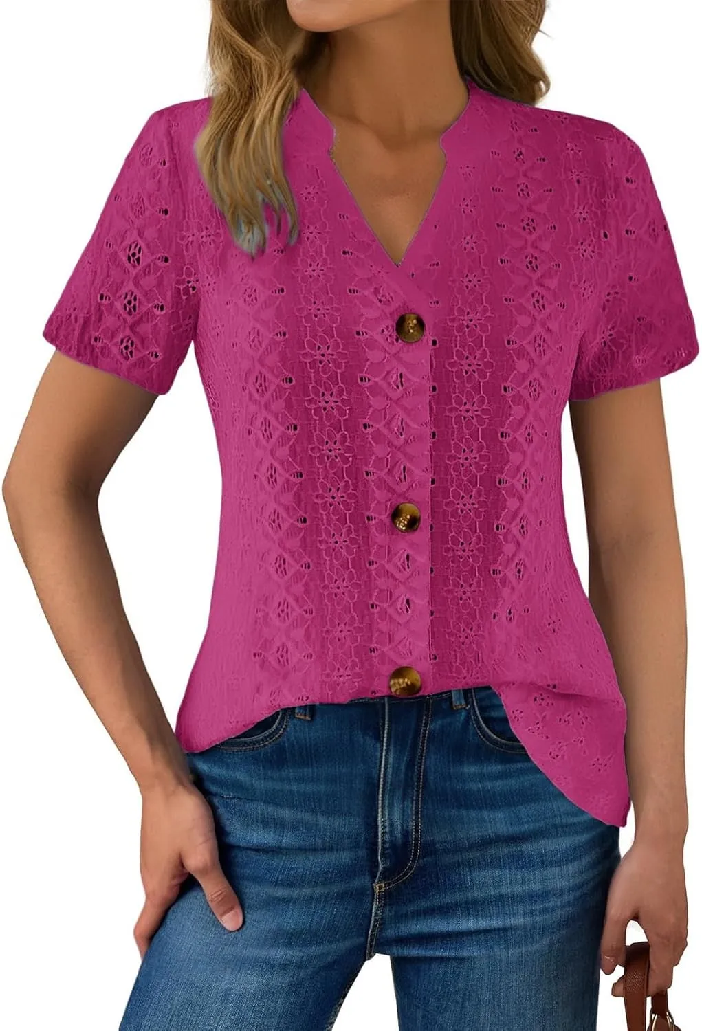 Plus Size Summer Gym Tops Women Fashion Short Sleeve Loose Fitting Comfort Tshirt Women's V Neck Coloured
