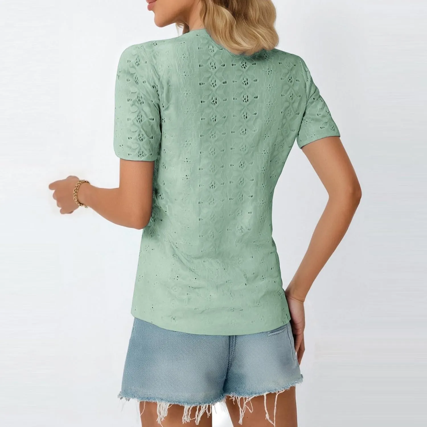 Plus Size Summer Gym Tops Women Fashion Short Sleeve Loose Fitting Comfort Tshirt Women's V Neck Coloured
